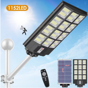 4000W/5000W Commercial Solar Street Light 99000000000LM Motion Sensor Lamp Dusk To Dawn Flood Lights PIR+Pole+Remote